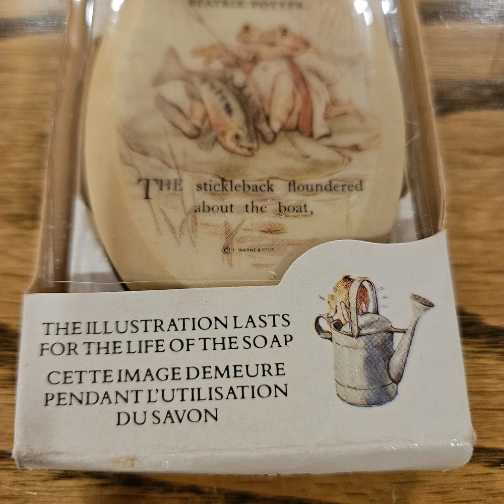Beatrix Potter Illustrated Soap Set Collector 2 Bars Cream White